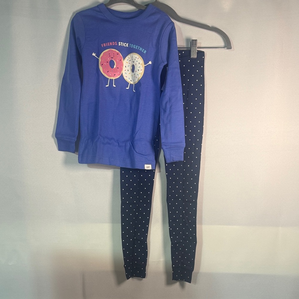 Blue Donut Graphic Pajama Set Size 5